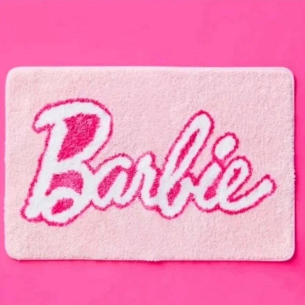 Barbie Plush Bath Mat Pink Rug 19.5